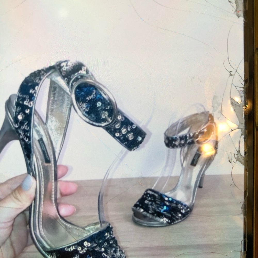 Dolce & Gabanna Black Stiletto Heels with Crystal Embellishments - Picture 1 of 10